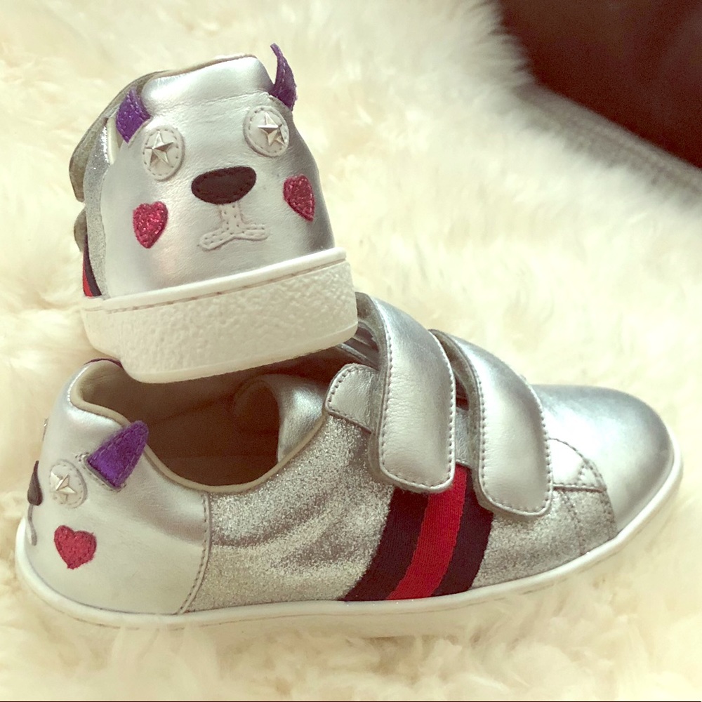 Gucci Girls tennis shoes size 9.5 toddler